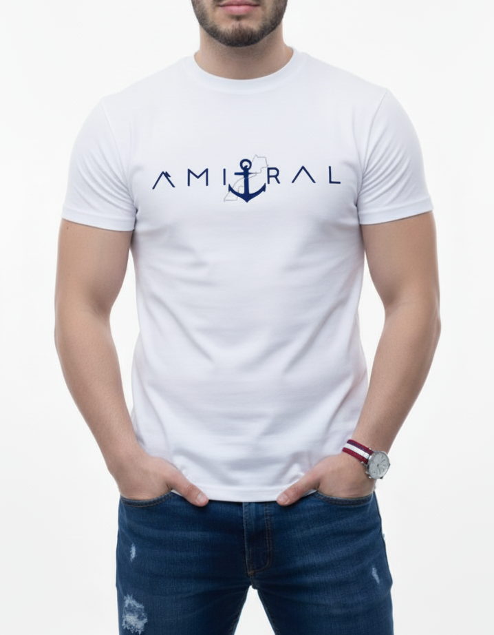 T-shirt Amiral Ancre| Blanc