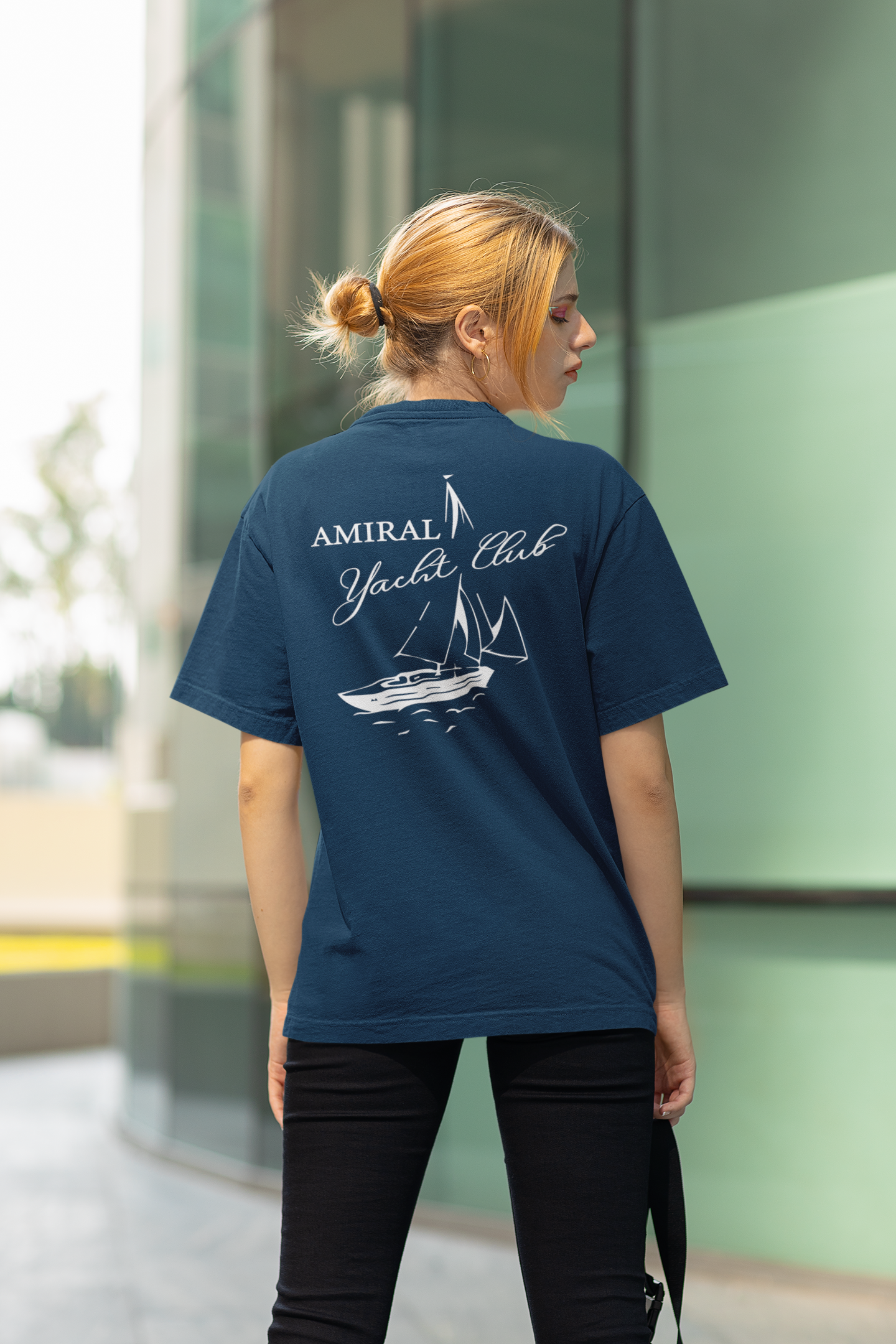 T-shirt oversize Amiral Yacht club | Printed