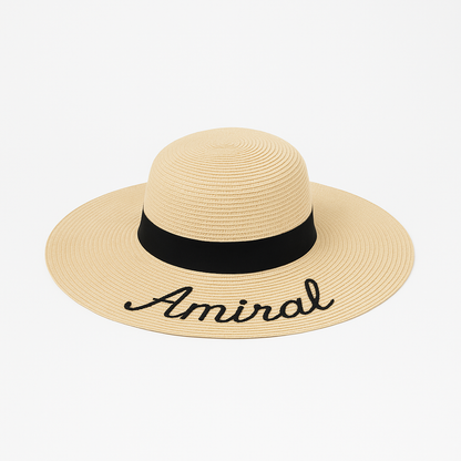 Chapeau de plage Amiral - Raphia