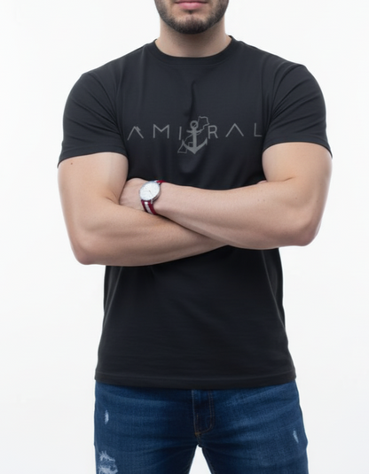 T-shirt Amiral Ancre| Noir